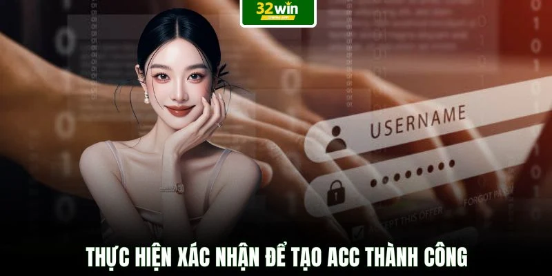 Thực hiện xác nhận để tạo acc thành công