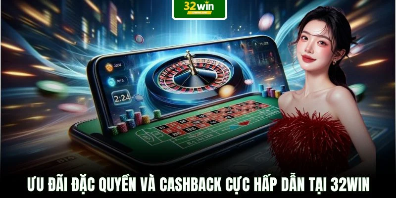 Ưu đãi đặc quyền và cashback cực hấp dẫn tại 32WIN